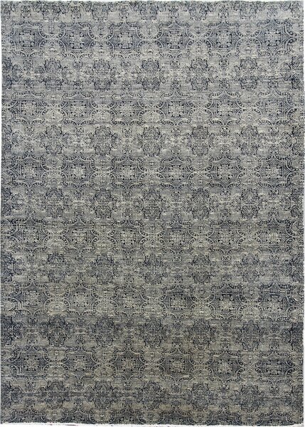 Diamond Carpets koberce Ručne viazaný kusový koberec Diamond DC-JK 1 SILVER / BLACK - 140x200 cm
