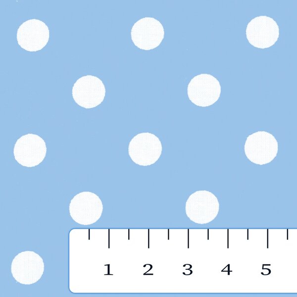 Bavlnená látka/plátno Sandra SA-677 Biele bodky na svetlo modrom - šírka 140 cm