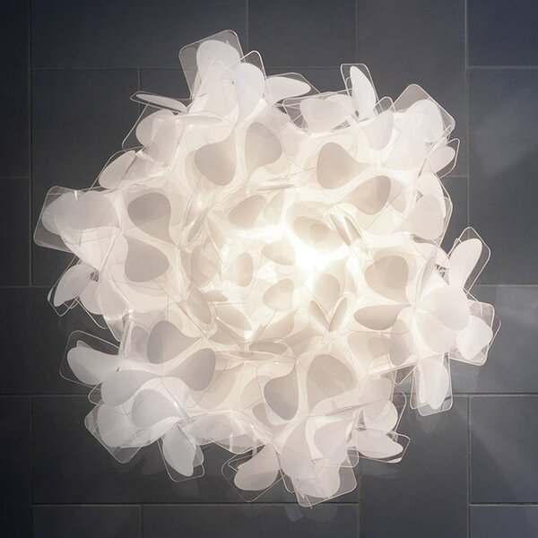 Slamp Clizia Mama Non nástenné svetlo biela Ø53cm, Biela / opálová, Obývacia izba / jedáleň, Plast, Dizajn, Nástenné svietidlo