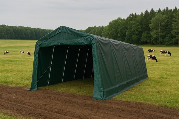 Mobilný prístrešok nielen pre zvieratá - zelený 3,3 x 6,0 m