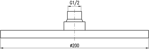 Slezák - RAV Hlavová sprcha okrúhla plastová ø 20 cm - PS0061IN, Nikel kartáčovaný
