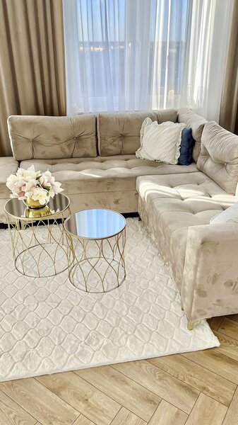 Koberec Rabbit 3D 02 CREAM rozmery koberec: 60x100 cm