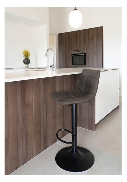 Tmavosivé čalúnené barové stoličky v súprave s nastaviteľnou výškou 2 ks (výška sedadla 63 cm) Middelfart – House Nordic
