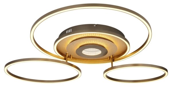 Globo 67824-60G - LED stmievateľné stropné svietidlo MILES 60W/230V 80,8x99,2 cm hnedá+DO