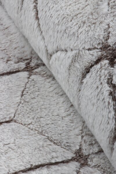 Koberec Rabbit 3D Carving COFFE/WHITE 2 rozmery koberec: 80x140 cm
