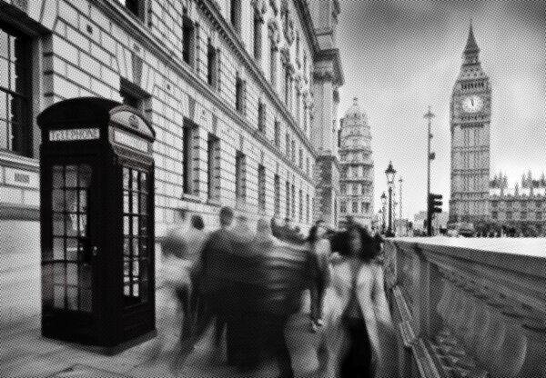 Fototapeta - Halftone city (147x102 cm)