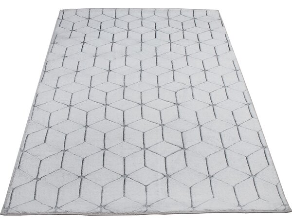Koberec Rabbit 3D Carving GREY/WHITE 2 rozmery koberec: 80x140 cm