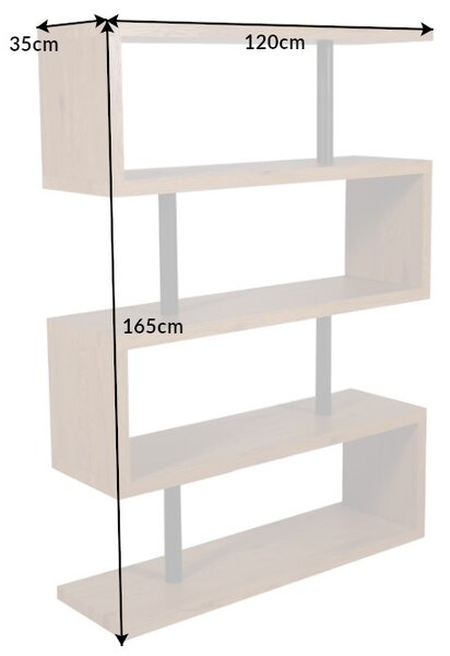 Dizajnový regál Pallaton 165 cm imitácia dub