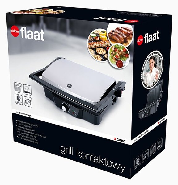 ELDOM Elektrický toustovač a gril GK150 FLAAT ELDOM - 2000W