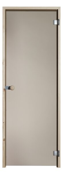 Vihtan dvere do sauny Limited celosklenené bronz 7x19, rám borovica