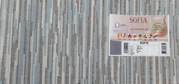 Spoltex , Kusový koberec Sofia blue 7871 A, 200x290, modrá, kancelária