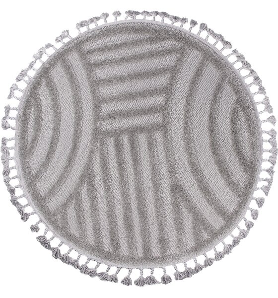 Koberec Berber 9754 L.GREY-K rozmery koberec: 120x120 cm