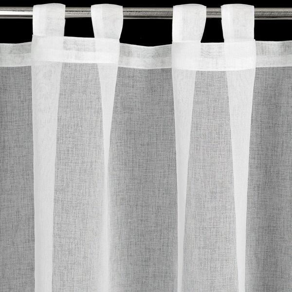 KRÁTKA ZÁCLONA NA PÚTKACH ROXANA 60X150 CM BIELA