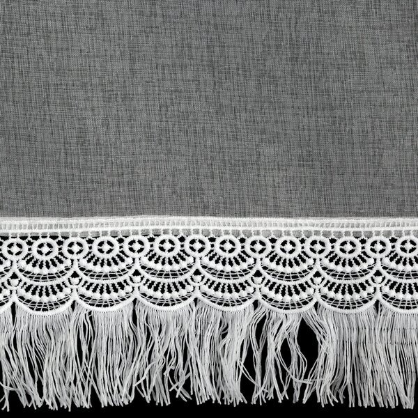 KRÁTKA ZÁCLONA NA PÚTKACH ROXANA 60X150 CM BIELA