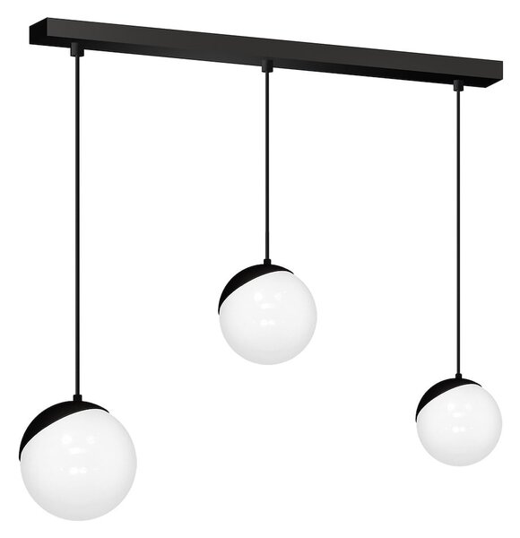Závesné svietidlo Sfera, 3x biele sklenené tienidlo, b