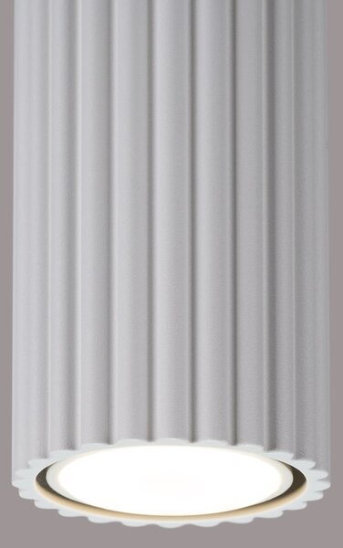 Stropné svietidlo Karbon, 1x biele kovové tienidlo, (30 cm)
