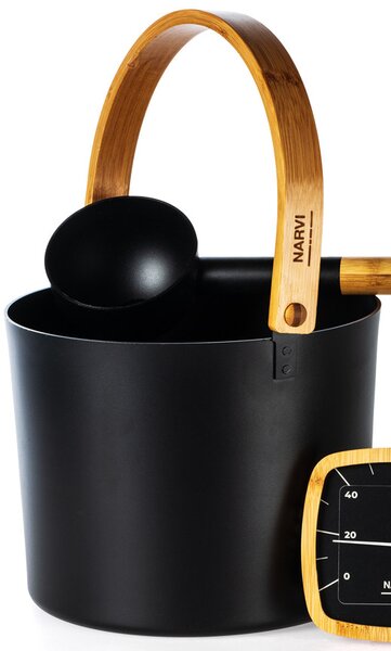 Narvi Black vedro hliníkové čierne 6,5L