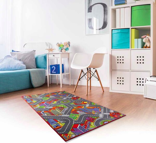 Associated Weavers, Detský kusový koberec cesty Big City, 95x133, viacfarebná, detská izba