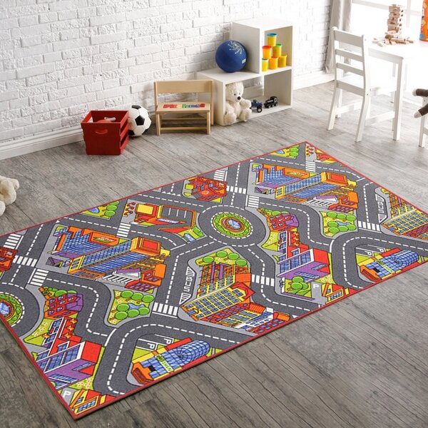 Associated Weavers, Detský kusový koberec cesty Big City, 95x133, viacfarebná, detská izba