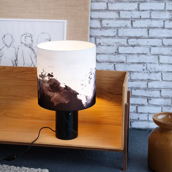 Stolové Lampa Dyberg Larsen, Molly, Čierna, Obývacia izba, Kameň