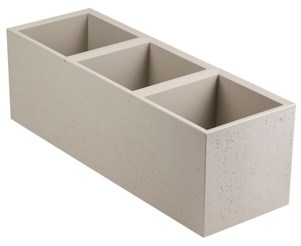 HowHomely Kvetináč na kolieskach BETONIQUE 90x30 cm béžový