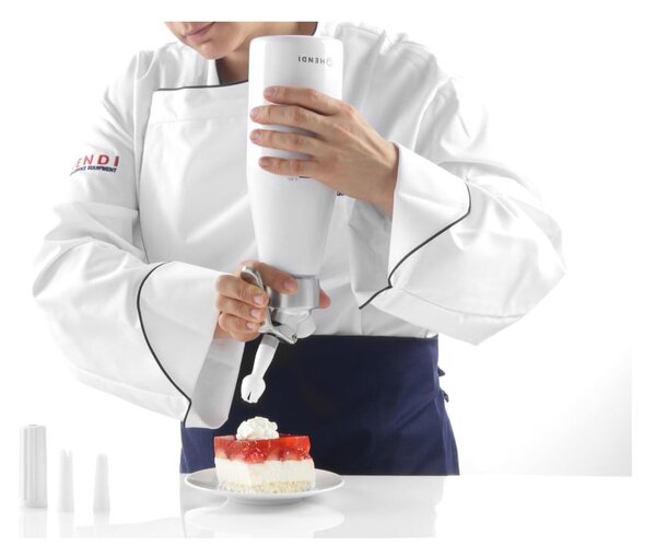 Čierna hliníková šľahačková fľaša Hendi Kitchen Line, 500 ml