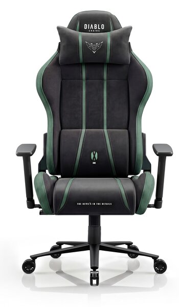 Látková herná stolička čierno-zelená Diablo X-One 2.0 Forest Green Normal