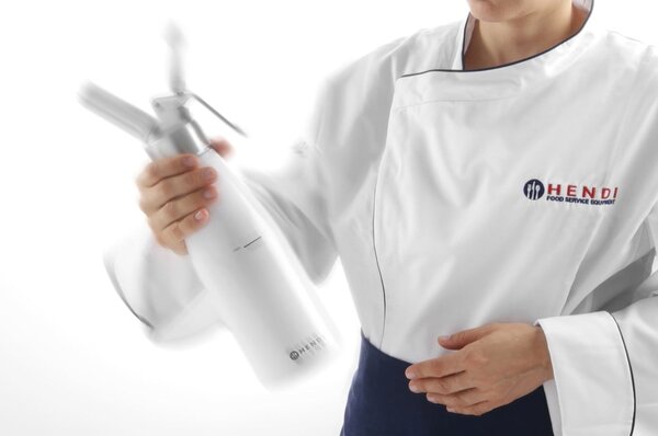 Čierna hliníková šľahačková fľaša Hendi Kitchen Line, 500 ml