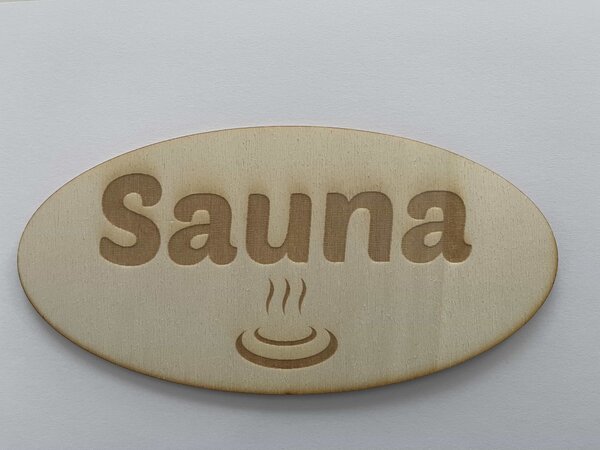 Drevená ceduľa SAUNA