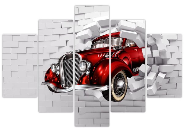 Obraz - Červené auto (150x105 cm)