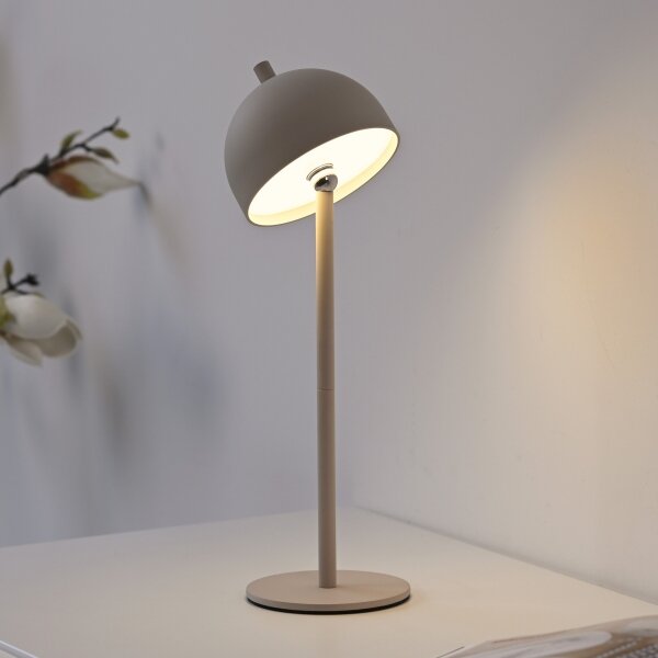 Schöner Wohnen 19244-39 - stmievateľná LED stolová lampa BELLIS LED/2,5W/5V IP54 sivá