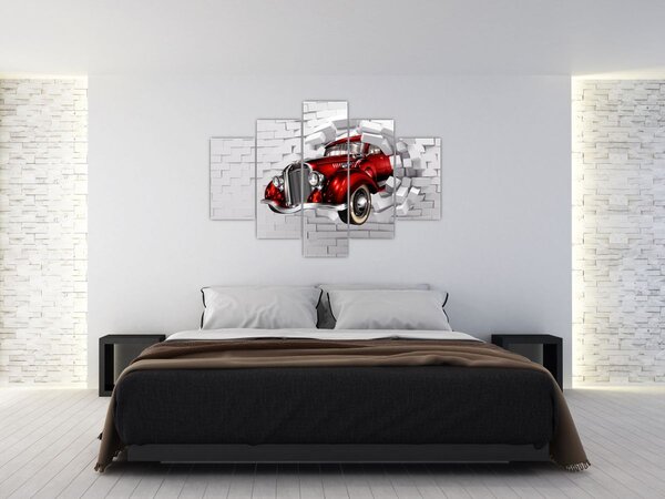 Obraz - Červené auto (150x105 cm)
