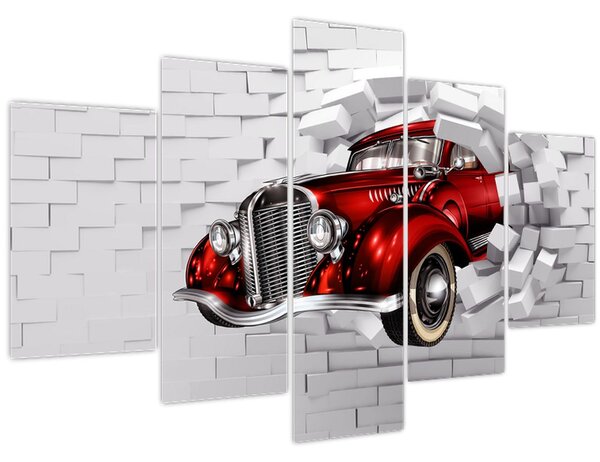Obraz - Červené auto (150x105 cm)