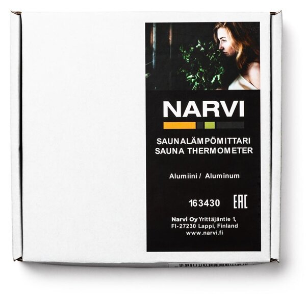 Narvi Black teplomer do sauny čierny