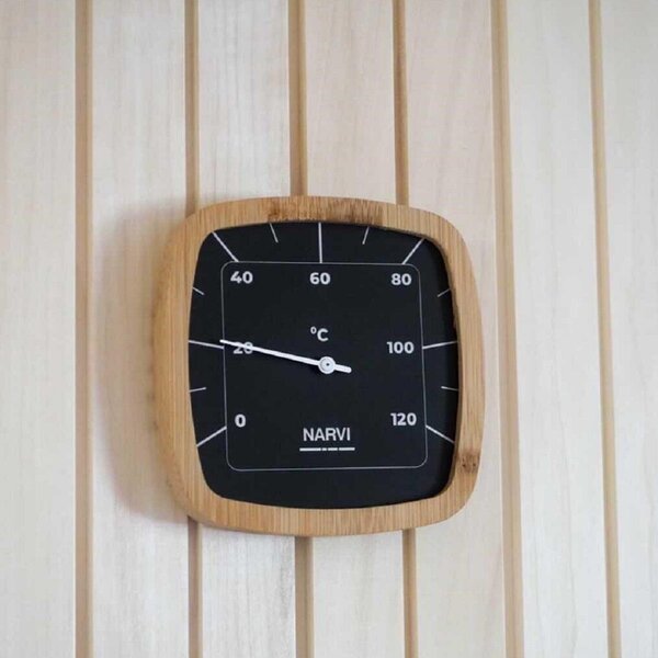 Narvi Black teplomer do sauny čierny