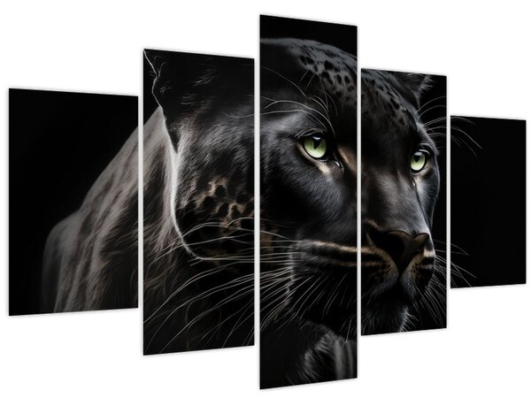 Obraz - Čierny panter (150x105 cm)