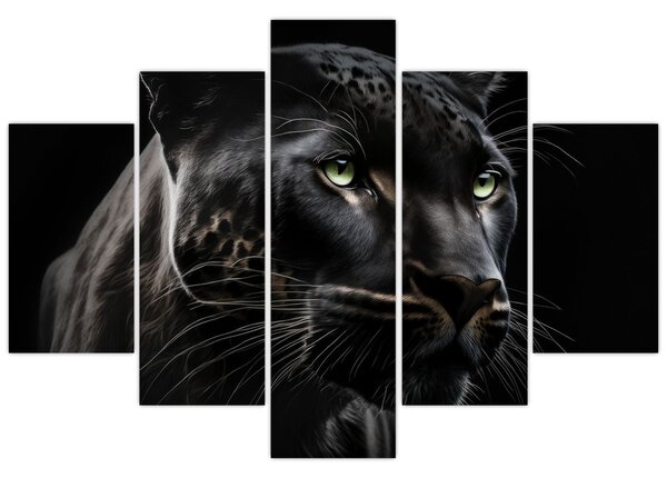 Obraz - Čierny panter (150x105 cm)