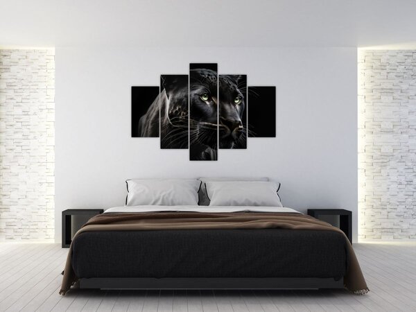 Obraz - Čierny panter (150x105 cm)