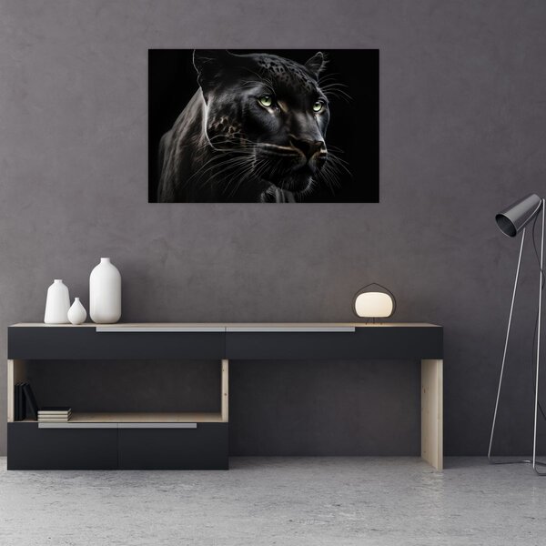 Obraz - Čierny panter (90x60 cm)