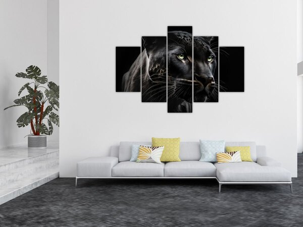 Obraz - Čierny panter (150x105 cm)