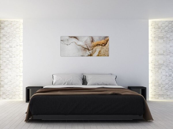 Obraz - Mramorový atrament (120x50 cm)