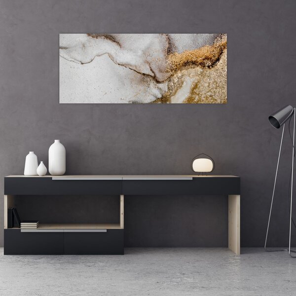 Obraz - Mramorový atrament (120x50 cm)