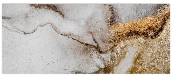 Obraz - Mramorový atrament (120x50 cm)