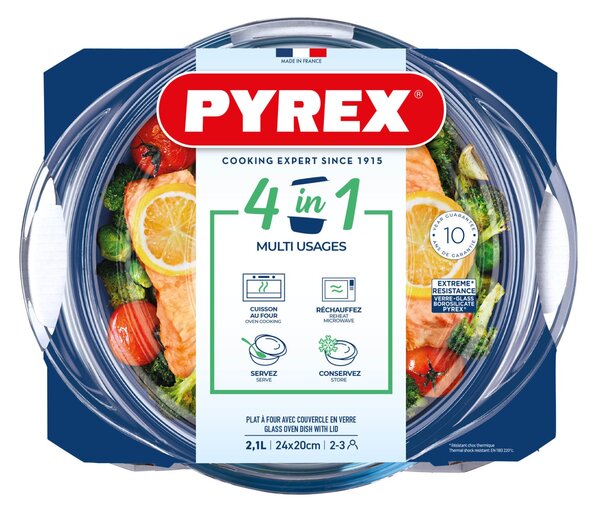 Sklenená zapekacia misa PYREX s vekom Ø20cm/2,1l