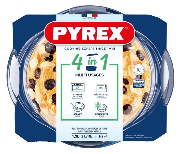 Sklenená zapekacia misa PYREX s vekom Ø18cm/1,3l