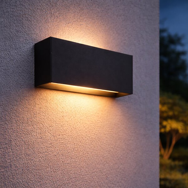 Moderná nástenná lampa antracit vrátane LED IP54 - Spector