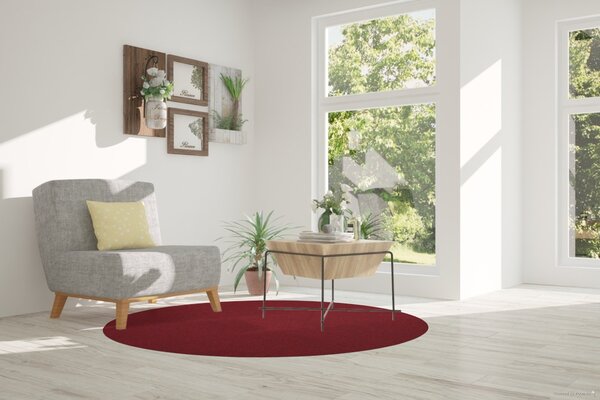 Vopi , Kusový koberec Astra červená kruh, 57x57 (priemer) kruh, červená, chodba / predsieň