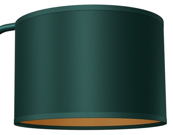 Nástenné svietidlo Verde, 1x zelené textilné tienidlo, gr