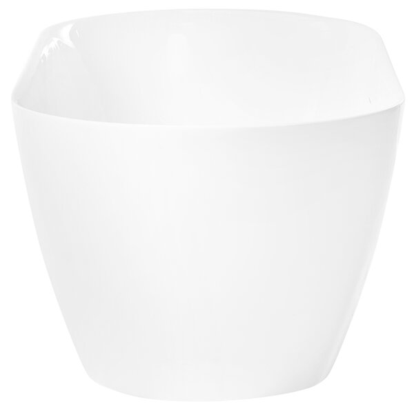 Voľne stojaca vaňa biela akrylátová 160 cm oválny tvar moderný minimalistický dizajn