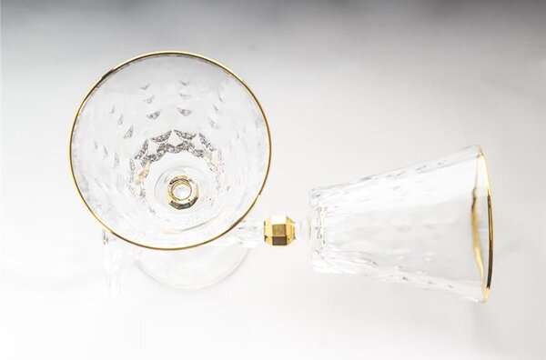 BOHEMIA PRESTIGE CONTE GOLD POHÁR NA VÍNO 260ML SADA 6 KS